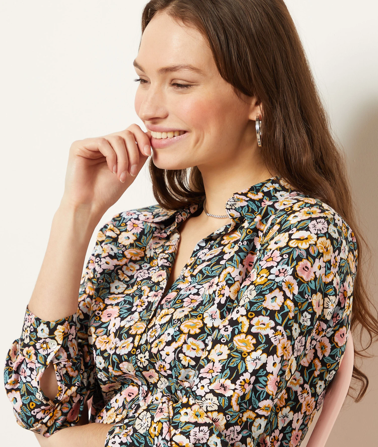 Chemisier Imprimé Fleuri 4 Chemisier Imprimé Fleuri – Image 4