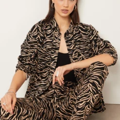 Pantalon Coupe Slim Imprimé Zèbre -Magasin De Lingerie Etam 654021605 6