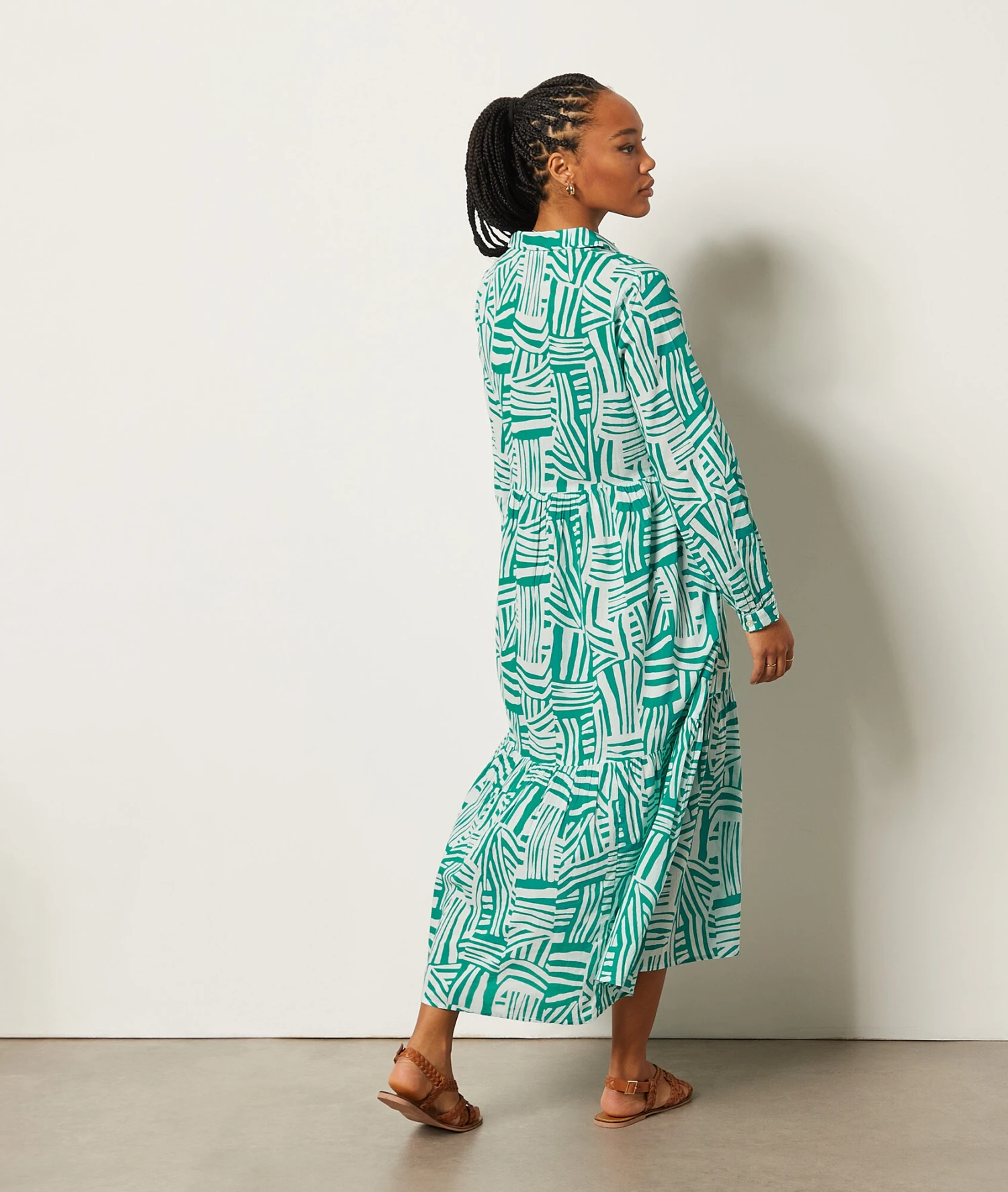 Robe Longue Imprimée 100% Coton 2 Robe Longue Imprimée 100% Coton – Image 2