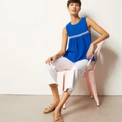 Débardeur à Broderies 100% Coton 7 Débardeur à Broderies 100% Coton -Magasin De Lingerie Etam 654027523 6