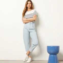 Jean Coupe Carotte 100% Coton 7 Jean Coupe Carotte 100% Coton -Magasin De Lingerie Etam 654031820 6
