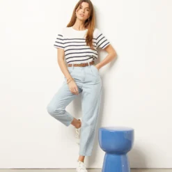 Jean Coupe Carotte 100% Coton 9 Jean Coupe Carotte 100% Coton -Magasin De Lingerie Etam 654031820 c