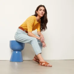 Jean Coupe Carotte Détails Broderies -Magasin De Lingerie Etam 654036220 6