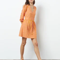 Robe Imprimée En Coton Mélangé