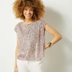 T-shirt Dos Nu à Sequins 9 T-shirt Dos Nu à Sequins -Magasin De Lingerie Etam 654052370 c