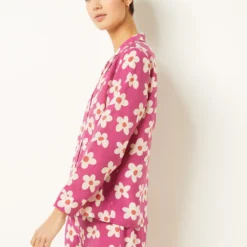 Chemise De Pyjama Satinée Imprimée