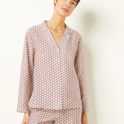 Chemise De Pyjama Satinée Imprimée -Magasin De Lingerie Etam 654137539 c