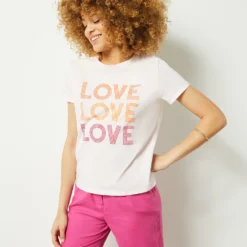 T-shirt Imprimé LOVE -Magasin De Lingerie Etam 654210894 b