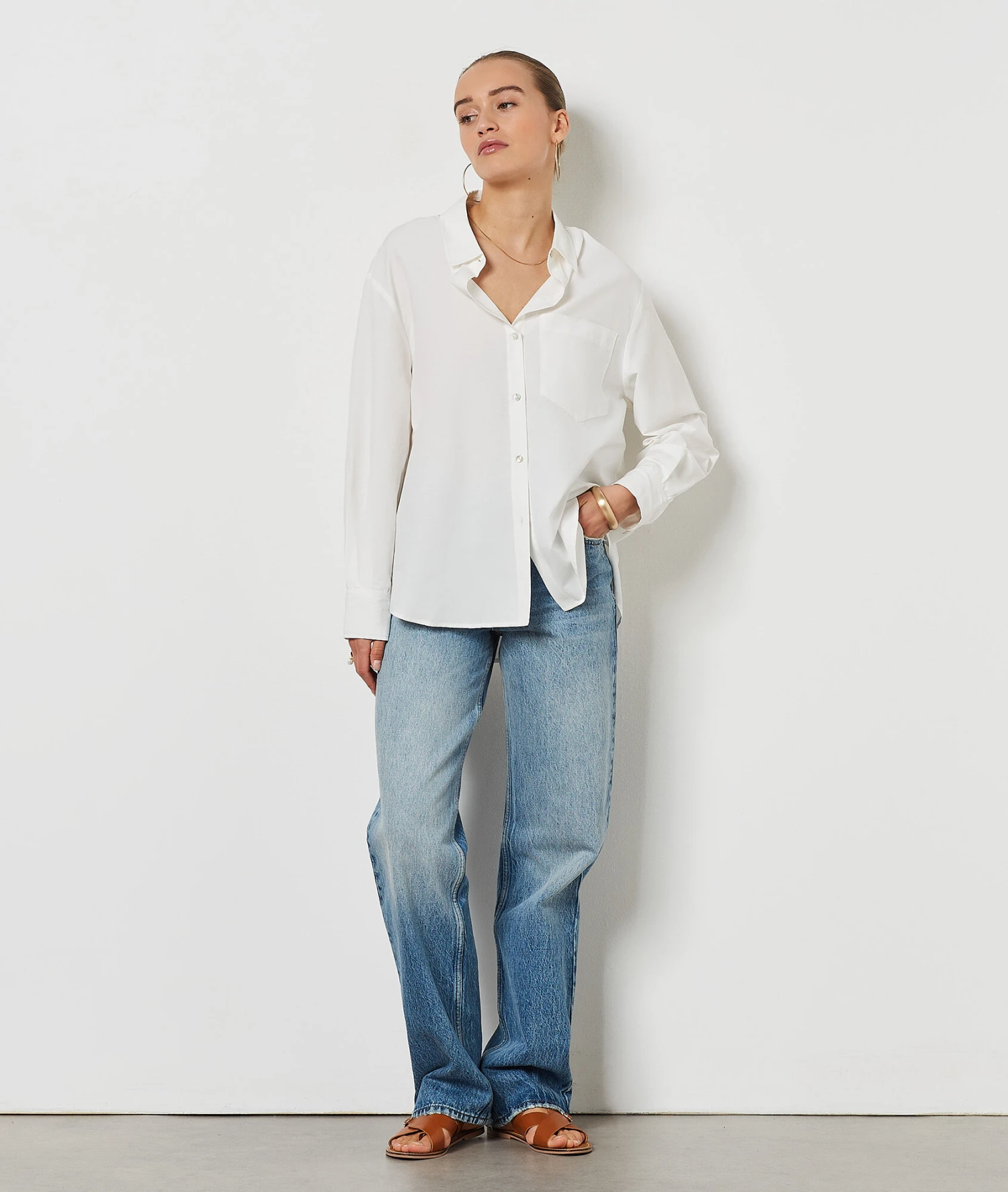 Chemiser En Coton Mélangé 3 Chemiser En Coton Mélangé – Image 3