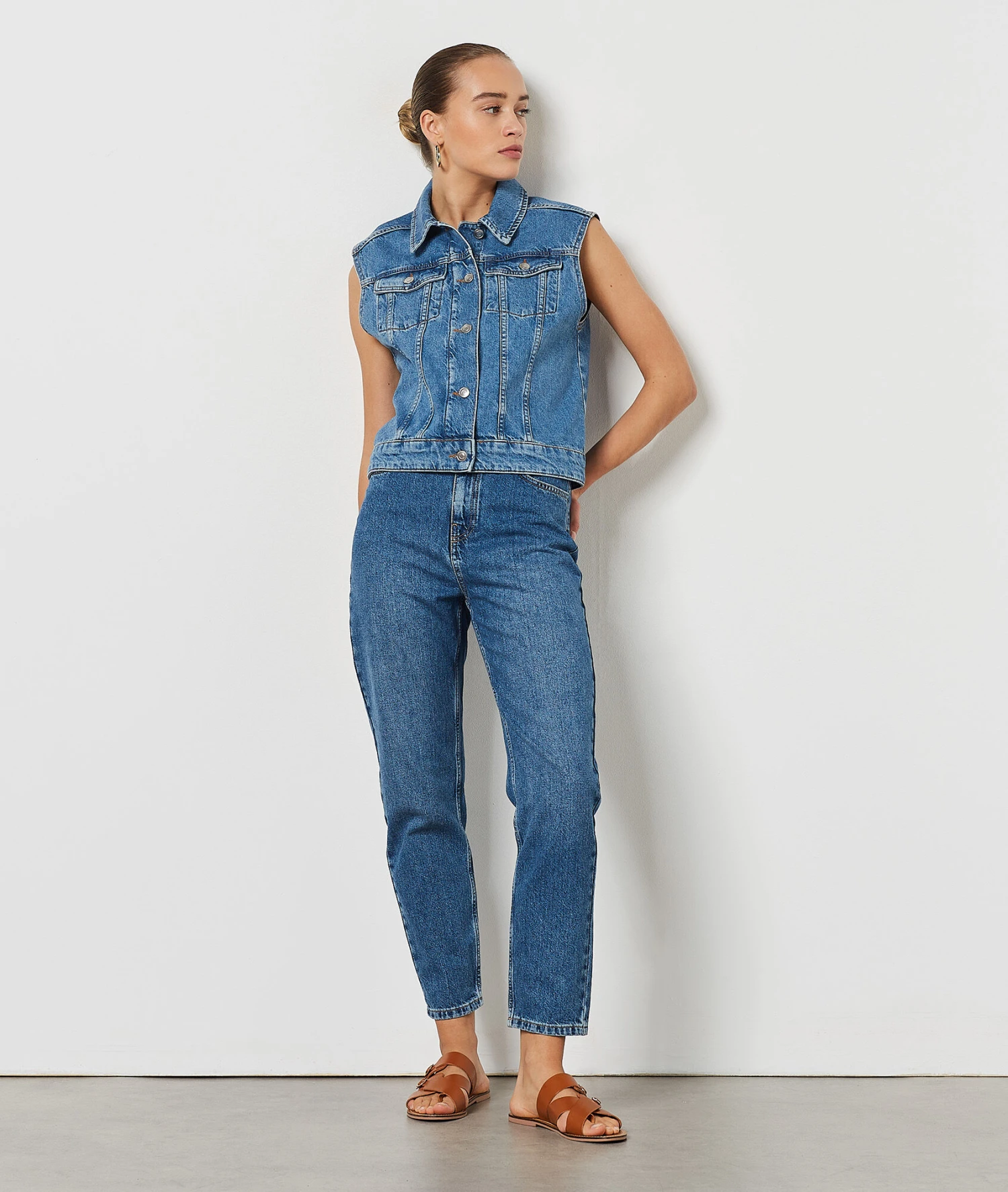 Veste En Jean Sans Manches 3 Veste En Jean Sans Manches – Image 3