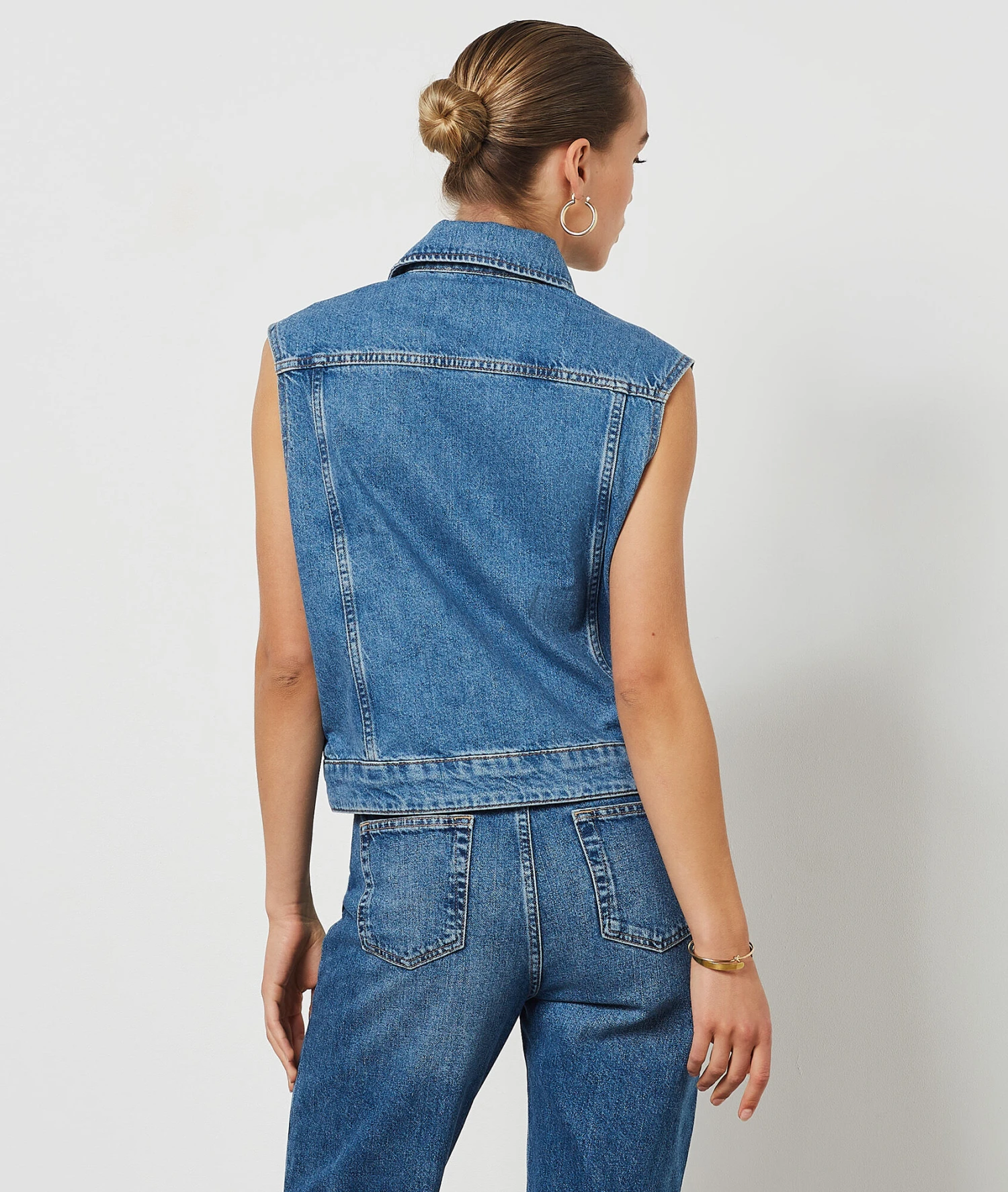 Veste En Jean Sans Manches 2 Veste En Jean Sans Manches – Image 2