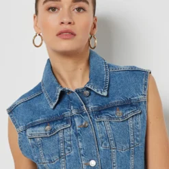 Veste En Jean Sans Manches 8 Veste En Jean Sans Manches -Magasin De Lingerie Etam 654218223 b