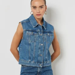 Veste En Jean Sans Manches 9 Veste En Jean Sans Manches -Magasin De Lingerie Etam 654218223 c