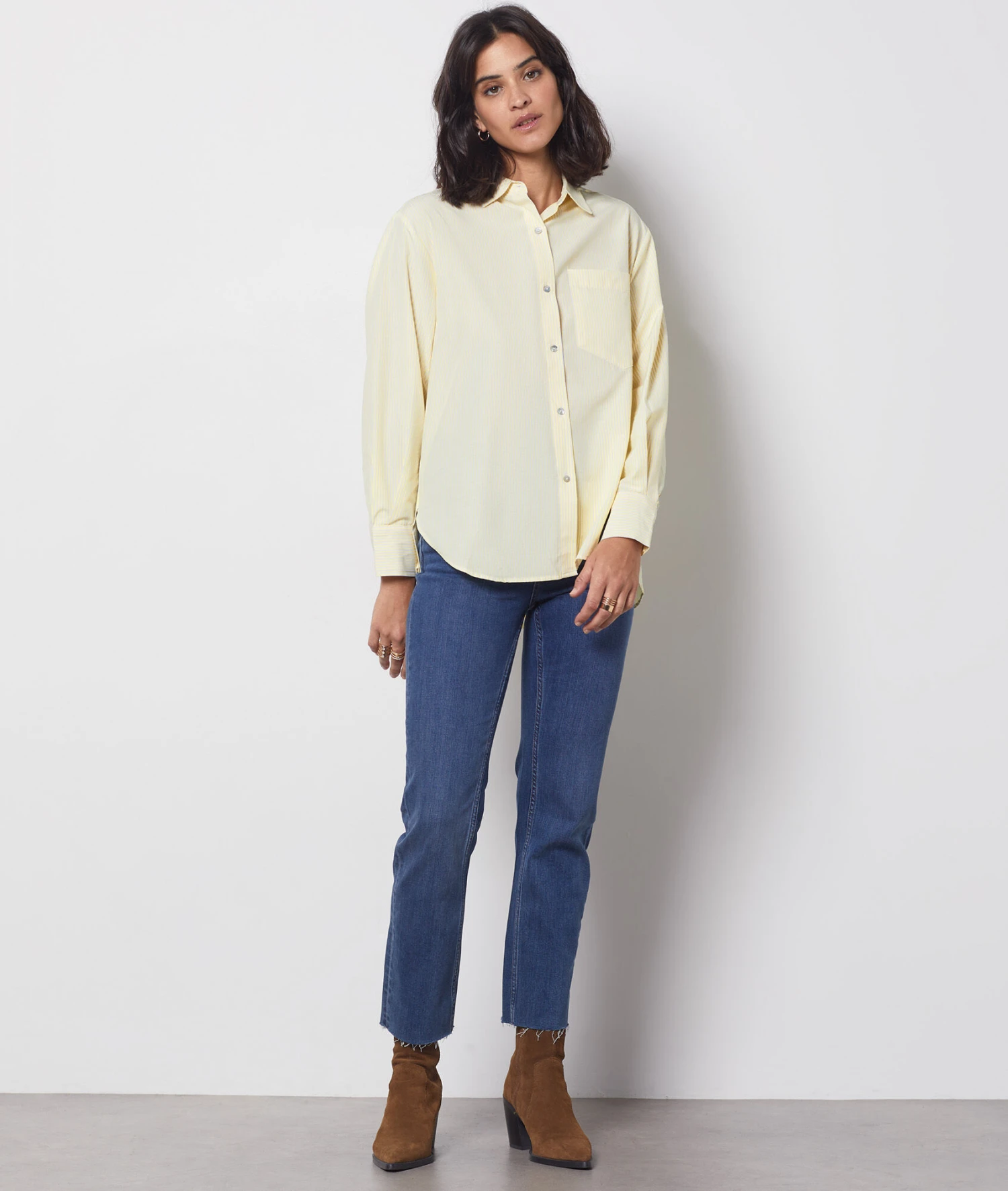 Chemise En Coton Mélangé 3 Chemise En Coton Mélangé – Image 3